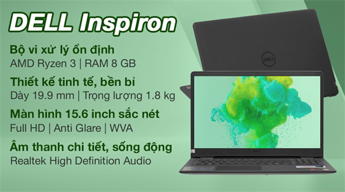 Laptop Dell Inspiron 15 3505 AMD Ryzen 3 (Y1N1T3)